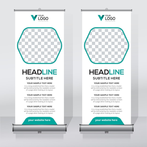 Roll up banner template