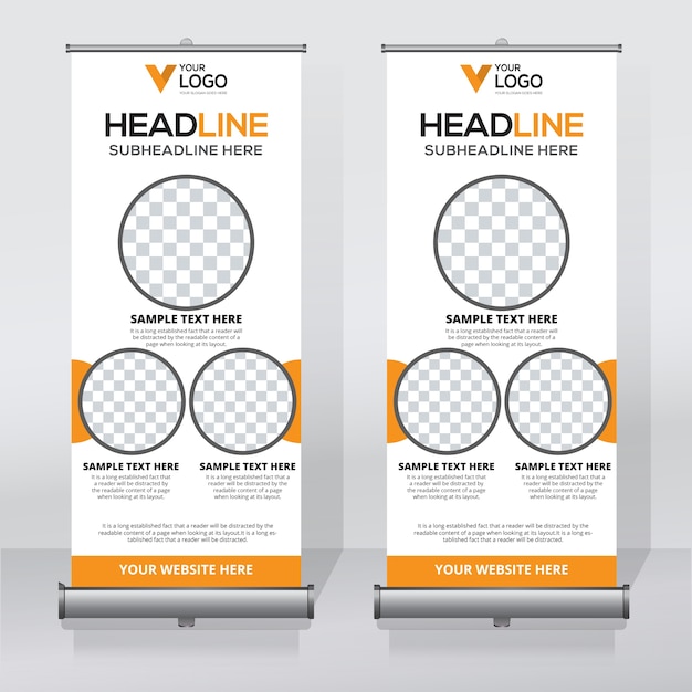 Roll up banner template