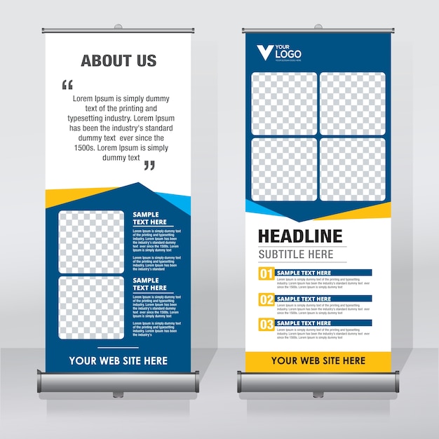 Roll up banner template