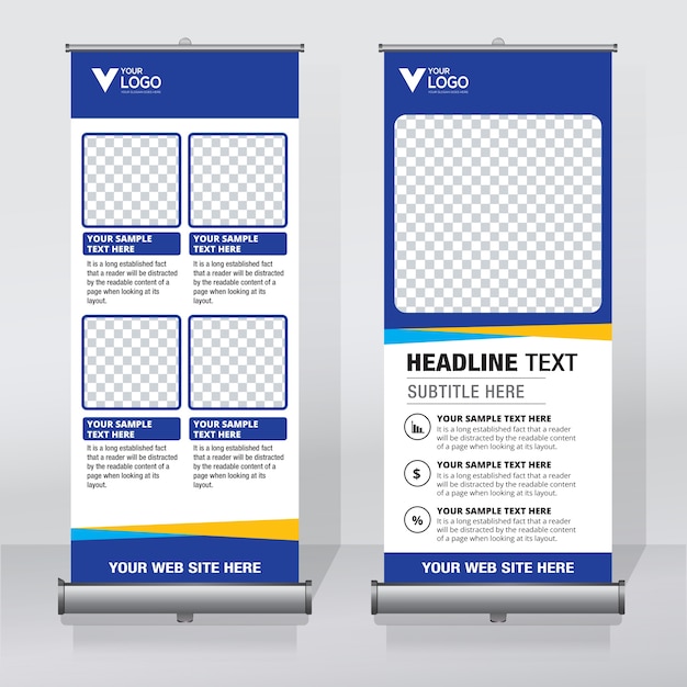 Roll up banner template