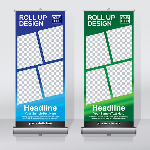 Roll up banner template