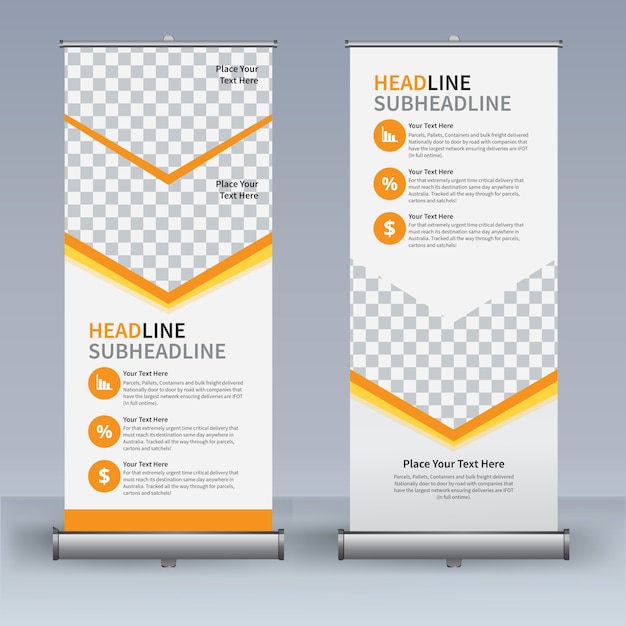 Roll up banner template