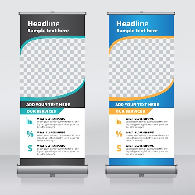 Roll up banner template