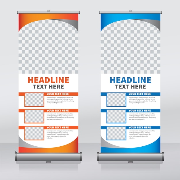 Roll up banner template