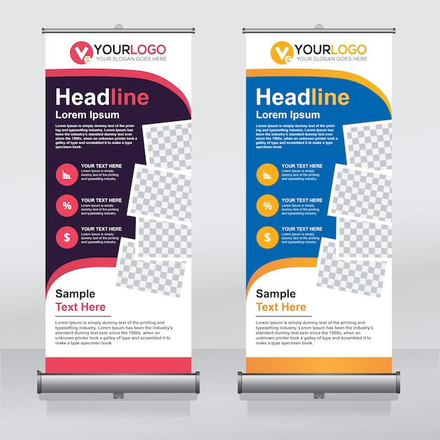 Roll up banner template