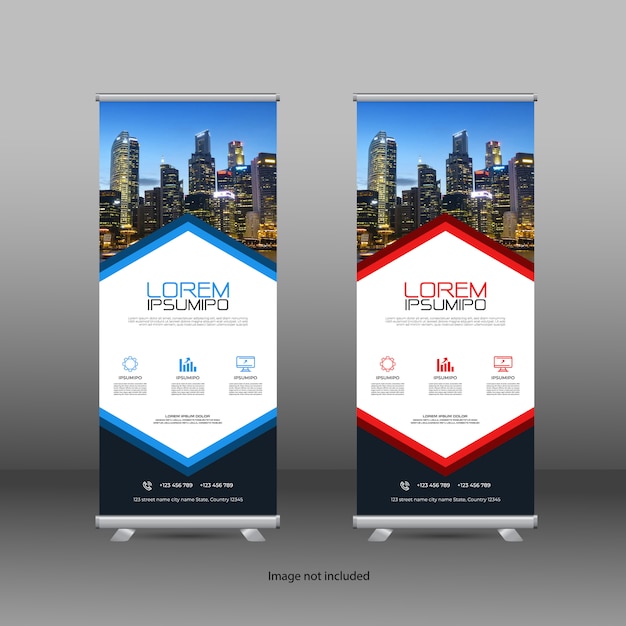 Roll up banner template