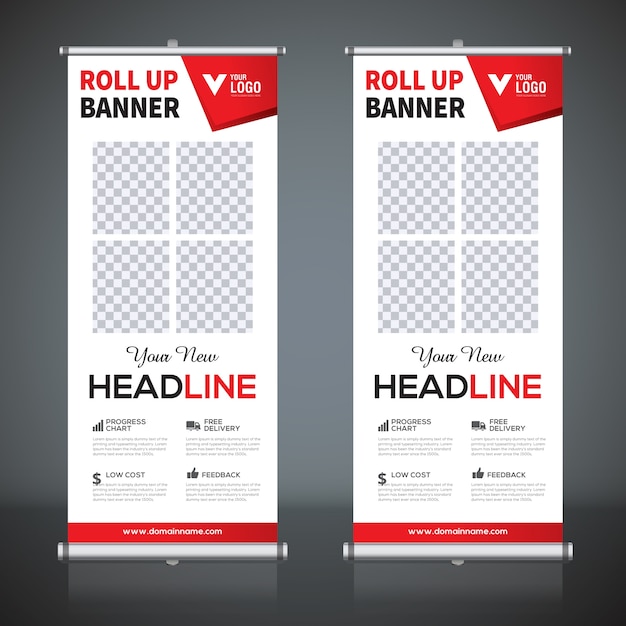 Roll up plantillas de diseño de banner