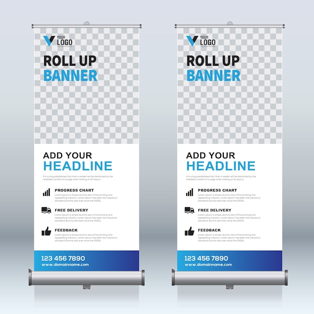 Roll up plantillas de diseño de banner