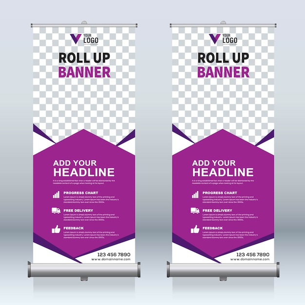 Roll up plantillas de diseño de banner