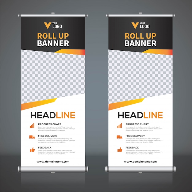 Roll up plantillas de diseño de banner