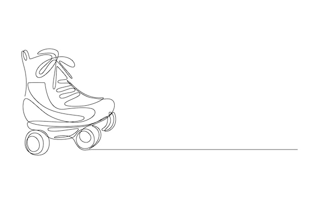 Roller Skate One Line Drawing