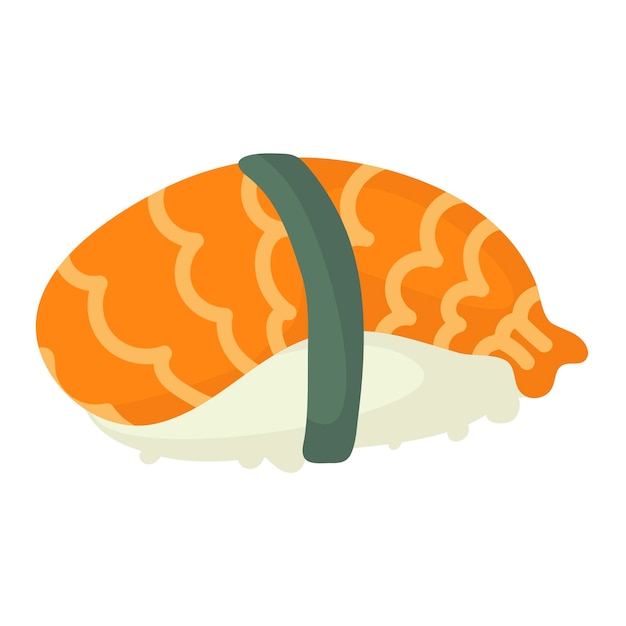 Vector rollo de sushi con icono de estilo de dibujos animados de rollo de comida japonesa de sésamo sushi aislado sobre fondo blanco sushi de dibujos animados de vector mano dibujar estilo sushi rollssian