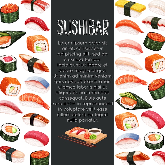 Rollo de sushi japonés