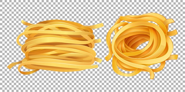 Vector rollos de pasta sobre fondo transparente