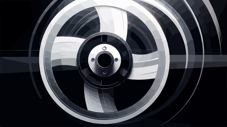 Vector rollos de película en ilustración de fondo abstracta