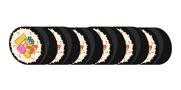 Rollos De Sushi Kimbab Comida Coreana