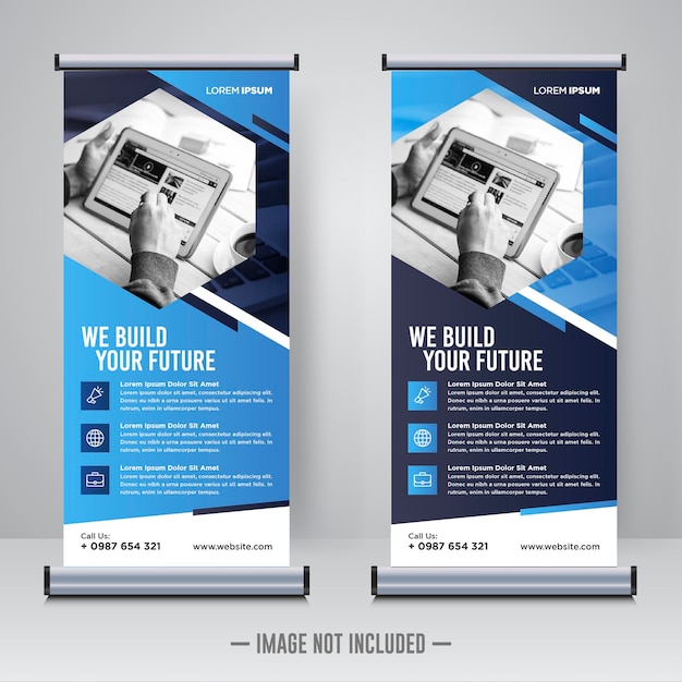 Rollup corporativo o plantilla de diseño de banner X