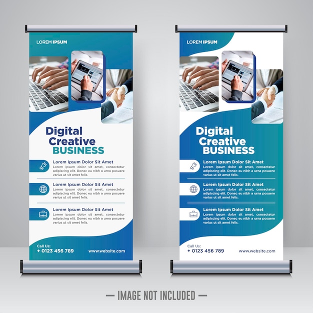 Rollup corporativo o plantilla de diseño de banner X
