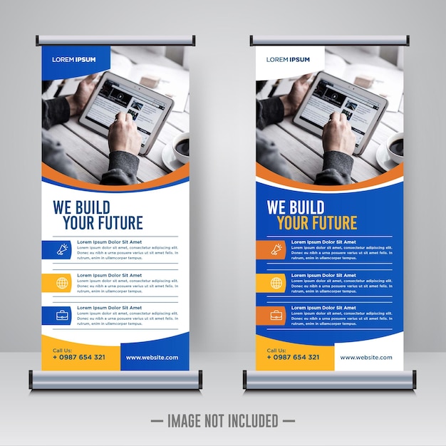 Rollup corporativo o plantilla de diseño de banner X