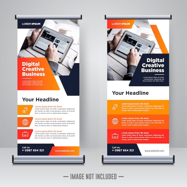 Rollup corporativo o plantilla de diseño de banner x