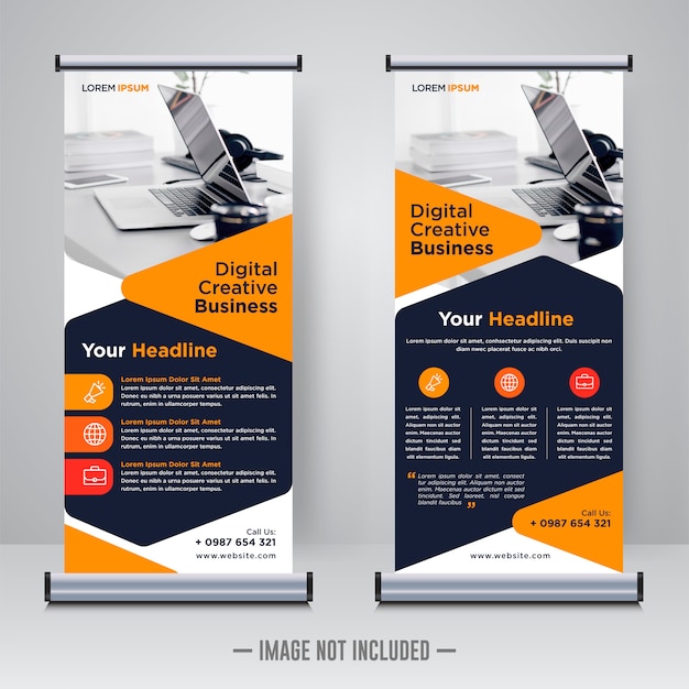 Rollup corporativo o plantilla de diseño de banner x