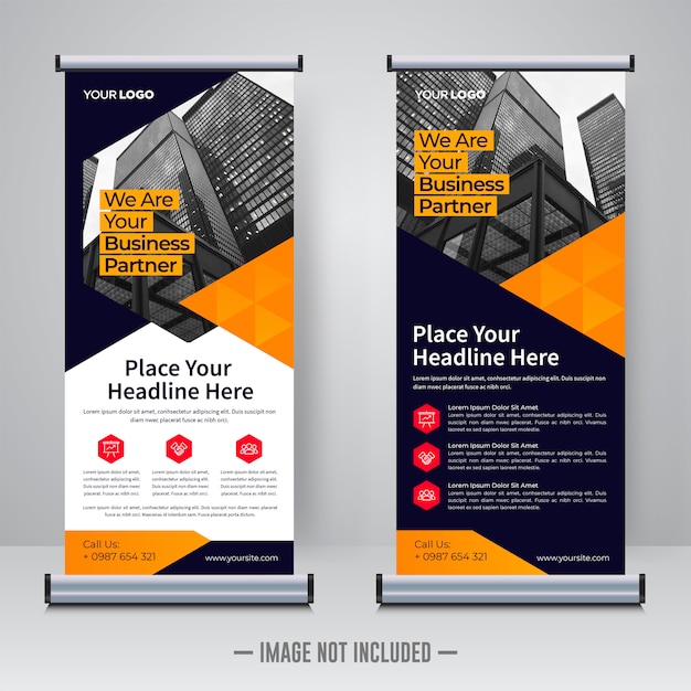 Rollup corporativo o plantilla de diseño de banner
