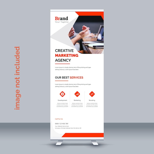 Rollup de negocios o plantilla de diseño de banner x