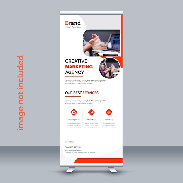 Rollup de negocios o plantilla de diseño de banner x