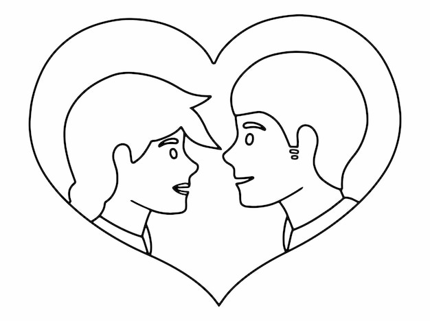 Romántico personaje de Avatar masculino y femenino