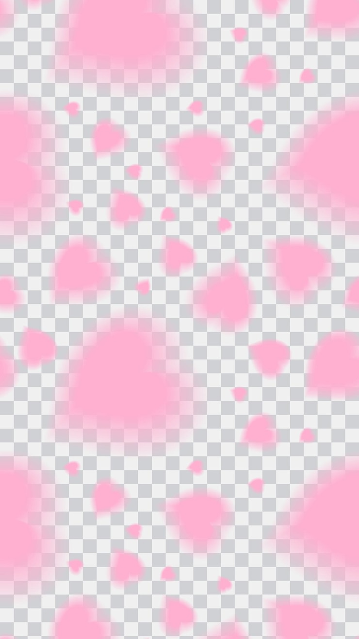 Vector romántico yk corazón rosado plantilla de storis en fondo transparente