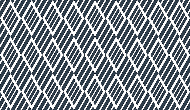 Rombos patrón de vectores geométricos sin fisuras, fondo de papel tapiz blanco y negro simple rombo, imagen de diseño de mosaico regular.