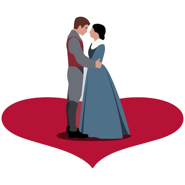 Romeo y Julieta Vector Arte de la pareja