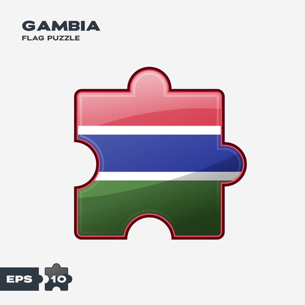 Rompecabezas de la bandera de Gambia