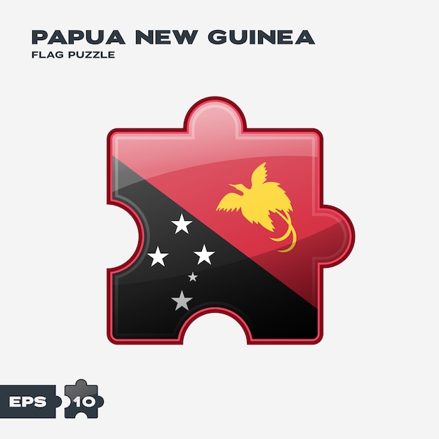 Rompecabezas de la bandera de Papúa Nueva Guinea