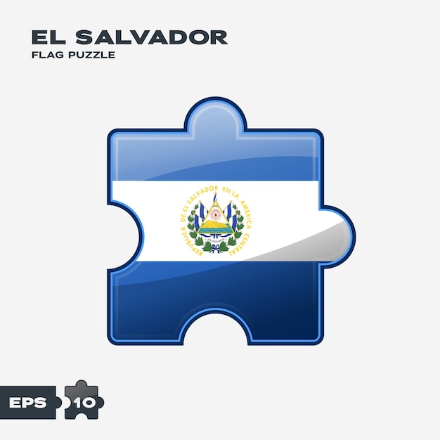 Rompecabezas de la bandera de el salvador