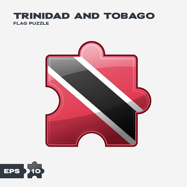 Vector rompecabezas de la bandera de trinidad y tobago