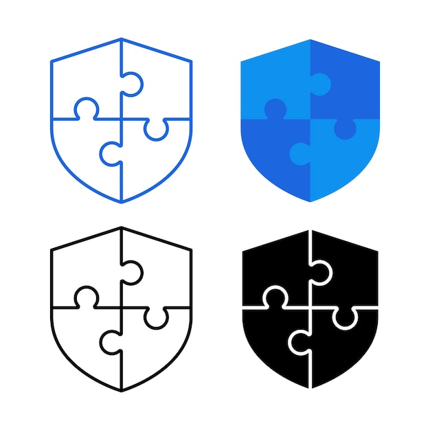 El rompecabezas de la forma del escudo