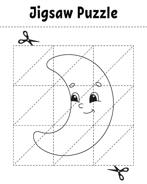 rompecabezas Página para colorear para niños Ilustración