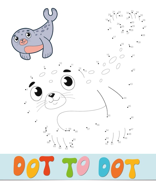Rompecabezas de punto a punto. Conecte el juego de puntos. ilustración de vector de sello