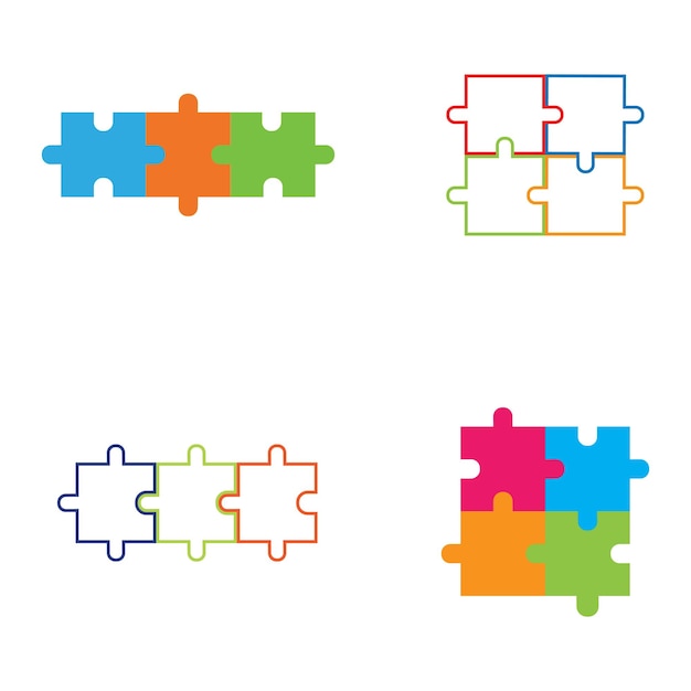Rompecabezas vector icono ilustración fondo