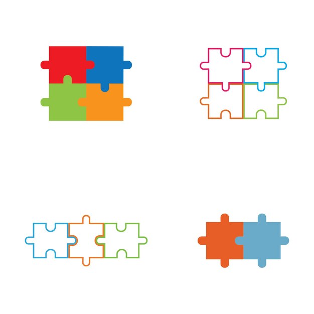 Rompecabezas vector icono ilustración fondo