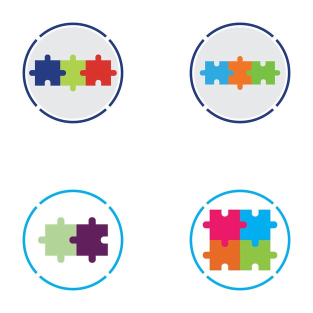 Rompecabezas vector icono ilustración fondo