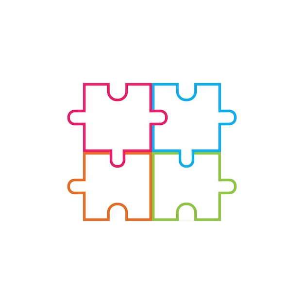 Rompecabezas vector icono ilustración fondo