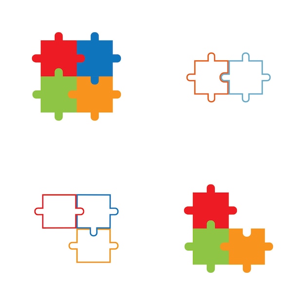 Rompecabezas vector icono ilustración fondo
