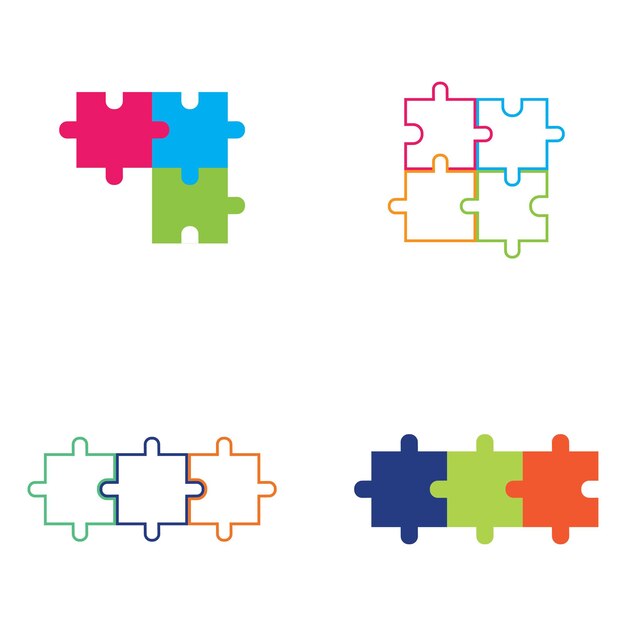 Rompecabezas vector icono ilustración fondo