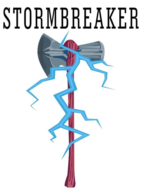 Vector rompedor de tormentas martillo de hacha de thor