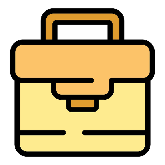 Romper icono de caja de comida vector de contorno Almuerzo comida Contenedor snack color plano