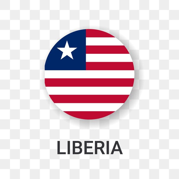 Ronda Bandera de Liberia Vector Icono Ilustración Aislada