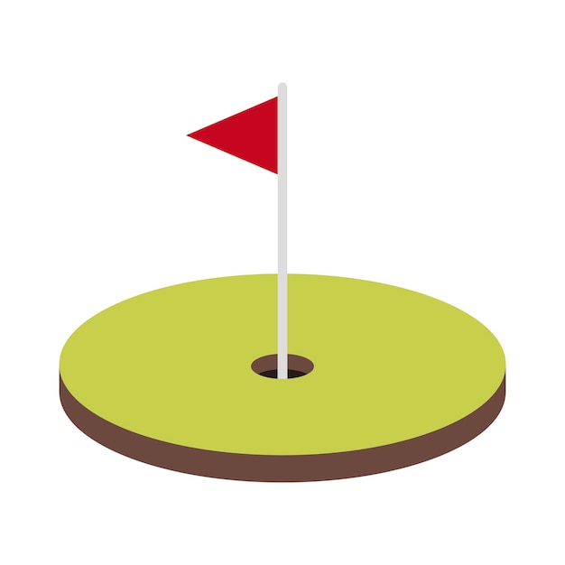Ronda de estilo plano de agujero de golf