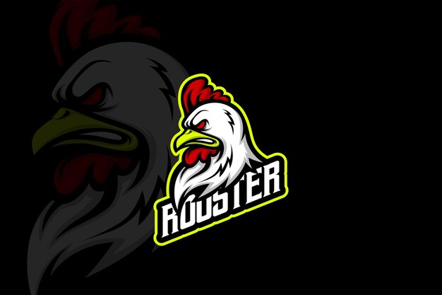 Rooster team - plantilla de logotipo de esport